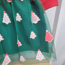 Load image into Gallery viewer, Girl's Red and Green Christmas Dress