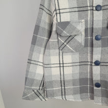 Load image into Gallery viewer, Boy's Grey Checked Hooded Shirt