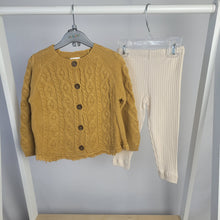 Load image into Gallery viewer, Baby Girls Knitted Cardigan & Ribbed Legging Outfit