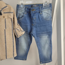 Load image into Gallery viewer, Boys Striped Shirt, Jeans And Vest Set