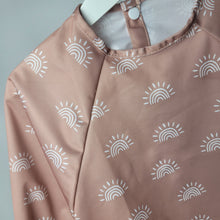 Load image into Gallery viewer, Tan Rainbow Print Coverall Bib