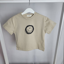 Load image into Gallery viewer, Beige Smiley Face T-Shirt
