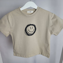 Load image into Gallery viewer, Beige Smiley Face T-Shirt