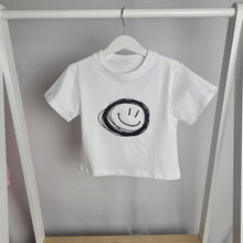 Load image into Gallery viewer, White Smiley Face T-Shirt