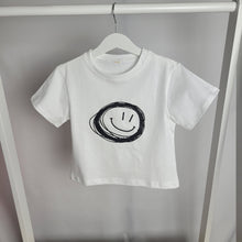 Load image into Gallery viewer, White Smiley Face T-Shirt