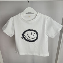 Load image into Gallery viewer, White Smiley Face T-Shirt