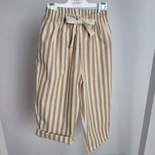 Load image into Gallery viewer, Boys Neutral Stripe Linen Style Trousers