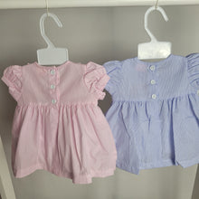 Load image into Gallery viewer, Baby Girls Traditional Smock Dress, Headband & Pants Set