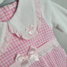 Load image into Gallery viewer, Baby Girls Pink Dogtooth Romper