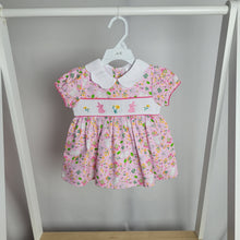 Load image into Gallery viewer, Pink Bunny Smock Empire Dress