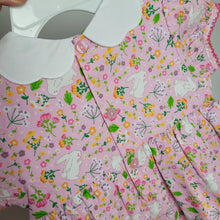 Load image into Gallery viewer, Pink Bunny Smock Empire Dress