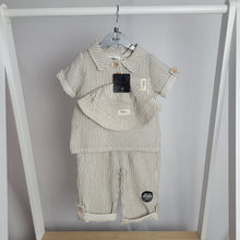 Load image into Gallery viewer, Boys 3 Piece Muslin Stripe Set