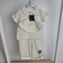 Load image into Gallery viewer, Boys 3 Piece Muslin Stripe Set