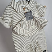 Load image into Gallery viewer, Boys 3 Piece Muslin Stripe Set