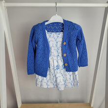 Load image into Gallery viewer, 2-Piece Floral Dress and Cardigan Set