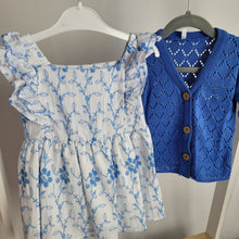 Load image into Gallery viewer, 2-Piece Floral Dress and Cardigan Set