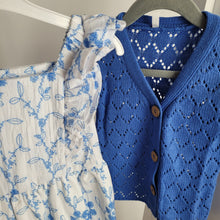 Load image into Gallery viewer, 2-Piece Floral Dress and Cardigan Set