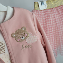 Load image into Gallery viewer, Girls 3-Piece Pink Jacket, Top and Tutu Skirt Set