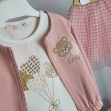 Load image into Gallery viewer, Girls 3-Piece Pink Jacket, Top and Tutu Skirt Set
