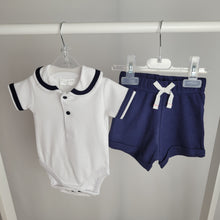 Load image into Gallery viewer, Baby Boys Nautical Shorts & Bodysuit Outfit