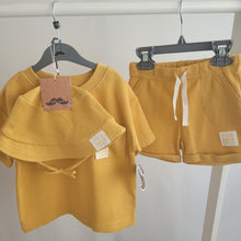 Load image into Gallery viewer, Baby Boys Waffle 3 Piece Shorts Set