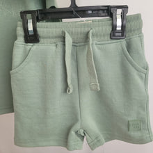 Load image into Gallery viewer, Baby Boys Green Shorts Set + Bucket Hat