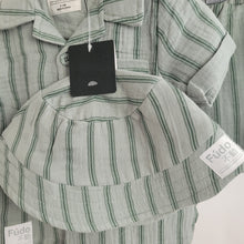 Load image into Gallery viewer, Baby Boys Green Pinstripe Short Set