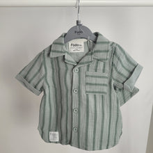 Load image into Gallery viewer, Baby Boys Green Pinstripe Short Set