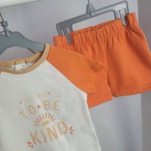 Load image into Gallery viewer, Baby Boys Orange Cool To Be Kind Shorts Set