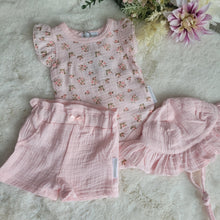 Load image into Gallery viewer, Baby Girls Pink Floral Print 3 Piece Set