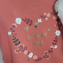 Load image into Gallery viewer, Baby Girls Faux Fur Gilet, Coral Top & Legging Set