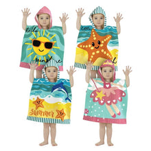 Load image into Gallery viewer, Kids Hooded Poncho Towels