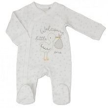Load image into Gallery viewer, Baby "Welcome Little One" Cotton Sleepsuit