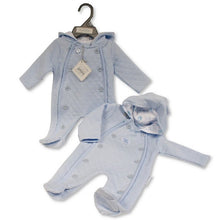 Load image into Gallery viewer, Baby Boys Quilted and Hooded Pramsuit