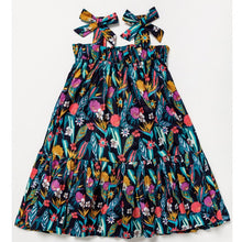 Load image into Gallery viewer, Girls Tropical Bow Shoulder Dress