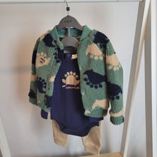 Load image into Gallery viewer, Baby Boys Sherpa Jacket, Bodysuit & Jog Pant Outfit