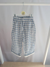 Load image into Gallery viewer, Blue Gingham Lightweight Trousers