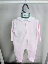 Load image into Gallery viewer, Baby Pink Smocked Teddy Cotton Sleepsuit