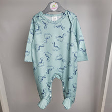 Load image into Gallery viewer, Mint Dino Print Babygrow