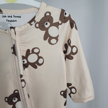Load image into Gallery viewer, Teddy Bear Zip Up Onesie