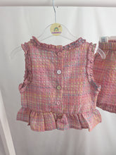Load image into Gallery viewer, Girls Pastel Plaid Shorts Set