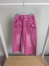Load image into Gallery viewer, Girls Pink Wide Leg Jeans-Bow