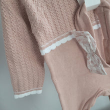 Load image into Gallery viewer, Baby Girls Knitted/ Woven Mix All in One