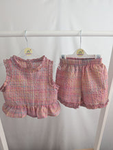 Load image into Gallery viewer, Girls Pastel Plaid Shorts Set
