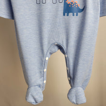 Load image into Gallery viewer, Blue Dinosaur Babygrow
