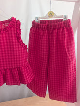 Load image into Gallery viewer, Girls Hot Pink Gingham Set