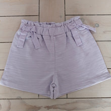 Load image into Gallery viewer, Girls lilac shorts with bow detail