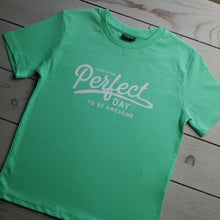 Load image into Gallery viewer, Boys Green Slogan T-shirt
