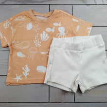Load image into Gallery viewer, Sea-Life T-shirt and ribbed shorts set