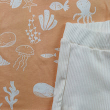 Load image into Gallery viewer, Sea-Life T-shirt and ribbed shorts set